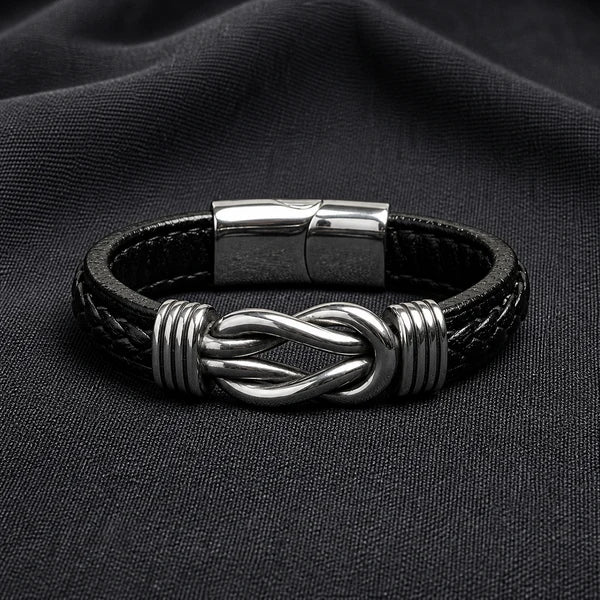 A Mi Hijo | Pulsera de Cuero Siempre Unidos | Regalo Madre e Hijo