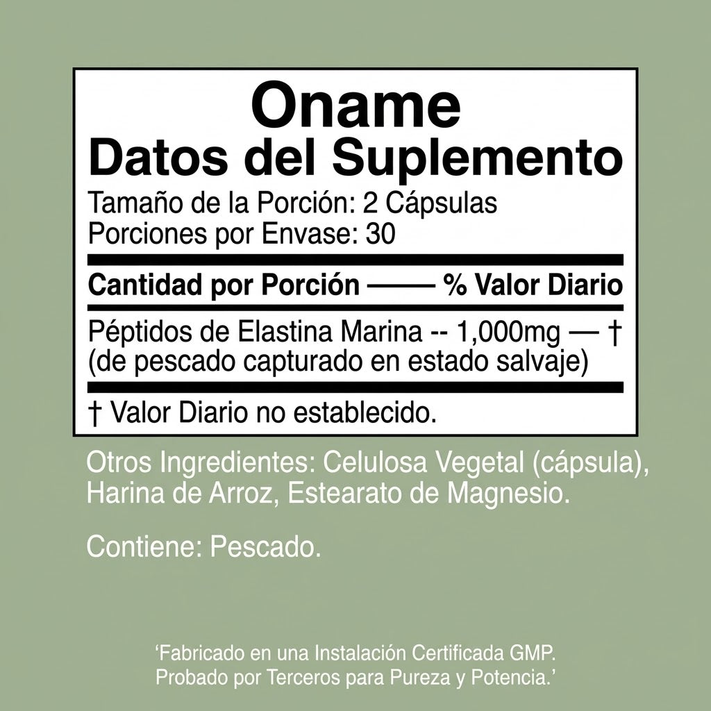 Reafirma la piel flácida de forma natural con péptidos de elastina marina.