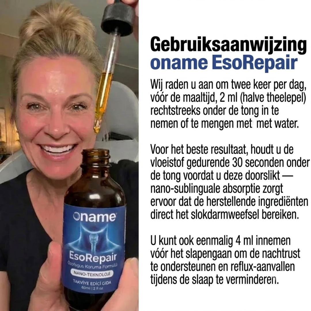 oname EsoRepair™ | Nano-Sublinguale Slokdarmhersteller.