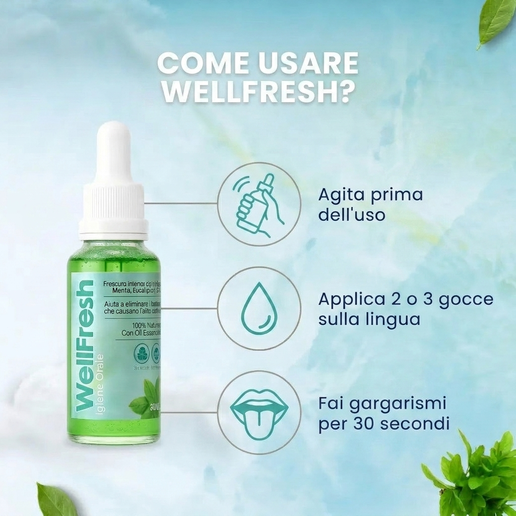 Well Fresh™ | Gocce naturali contro l'alito cattivo + Ebook 🎁