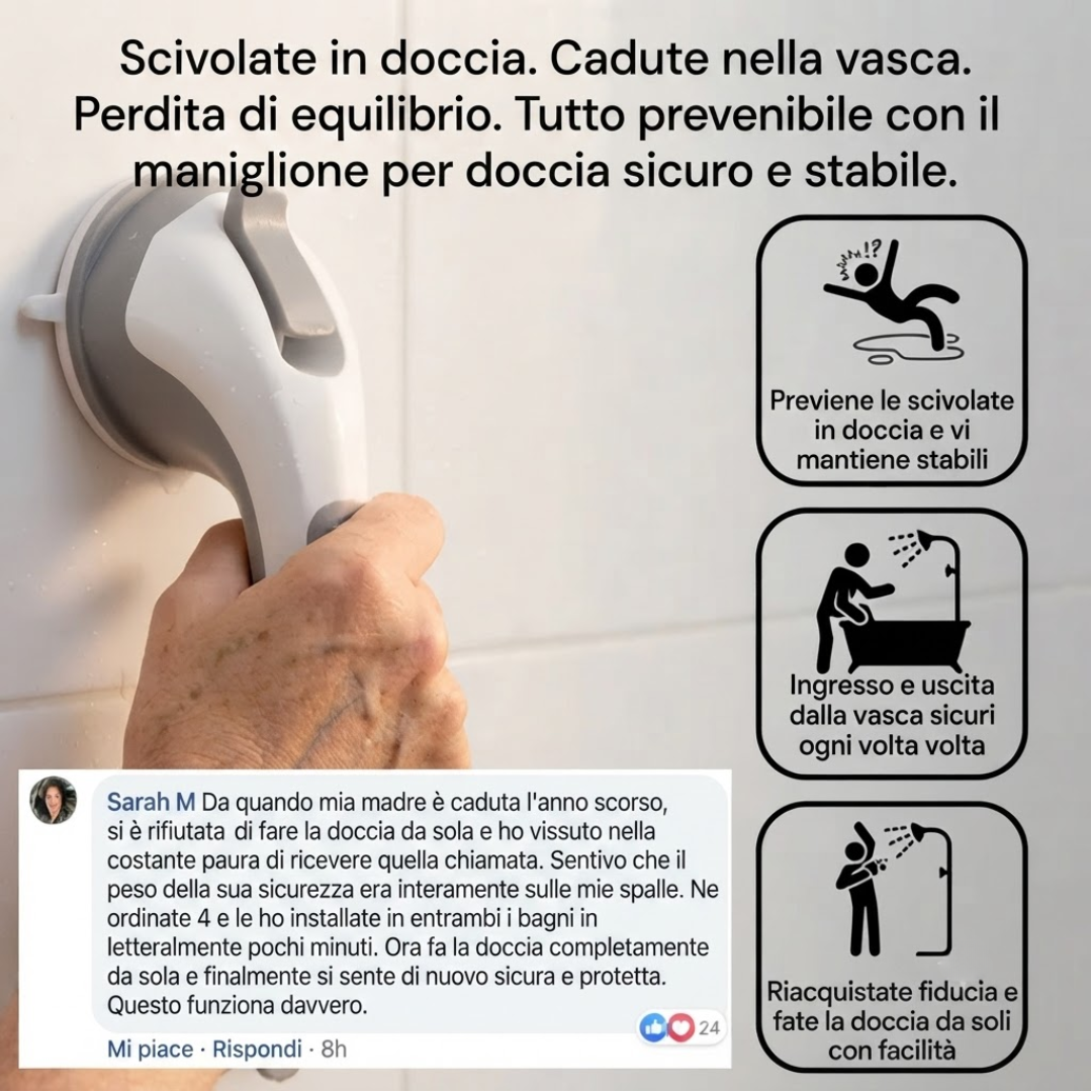 Maniglione di sicurezza per doccia
