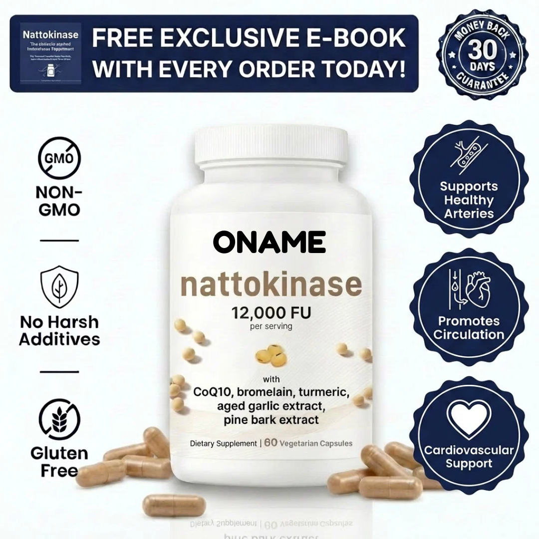 Oname | Nattokinase 12,000FU Complex - 60 Vegetarian Capsules