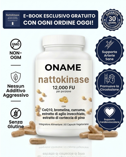 Oname  | Complesso di nattokinasi 12.000 FU - 60 capsule vegetariane