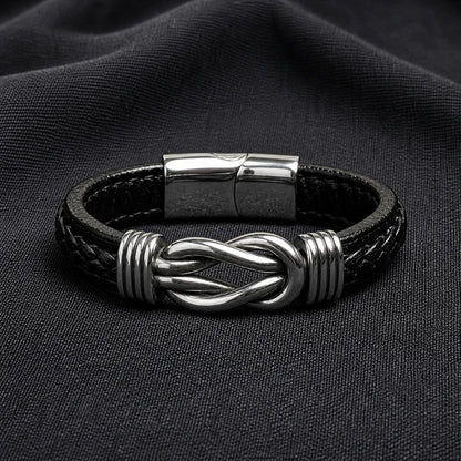 A Mi Hijo | Pulsera de Cuero Siempre Unidos | Regalo Madre e Hijo
