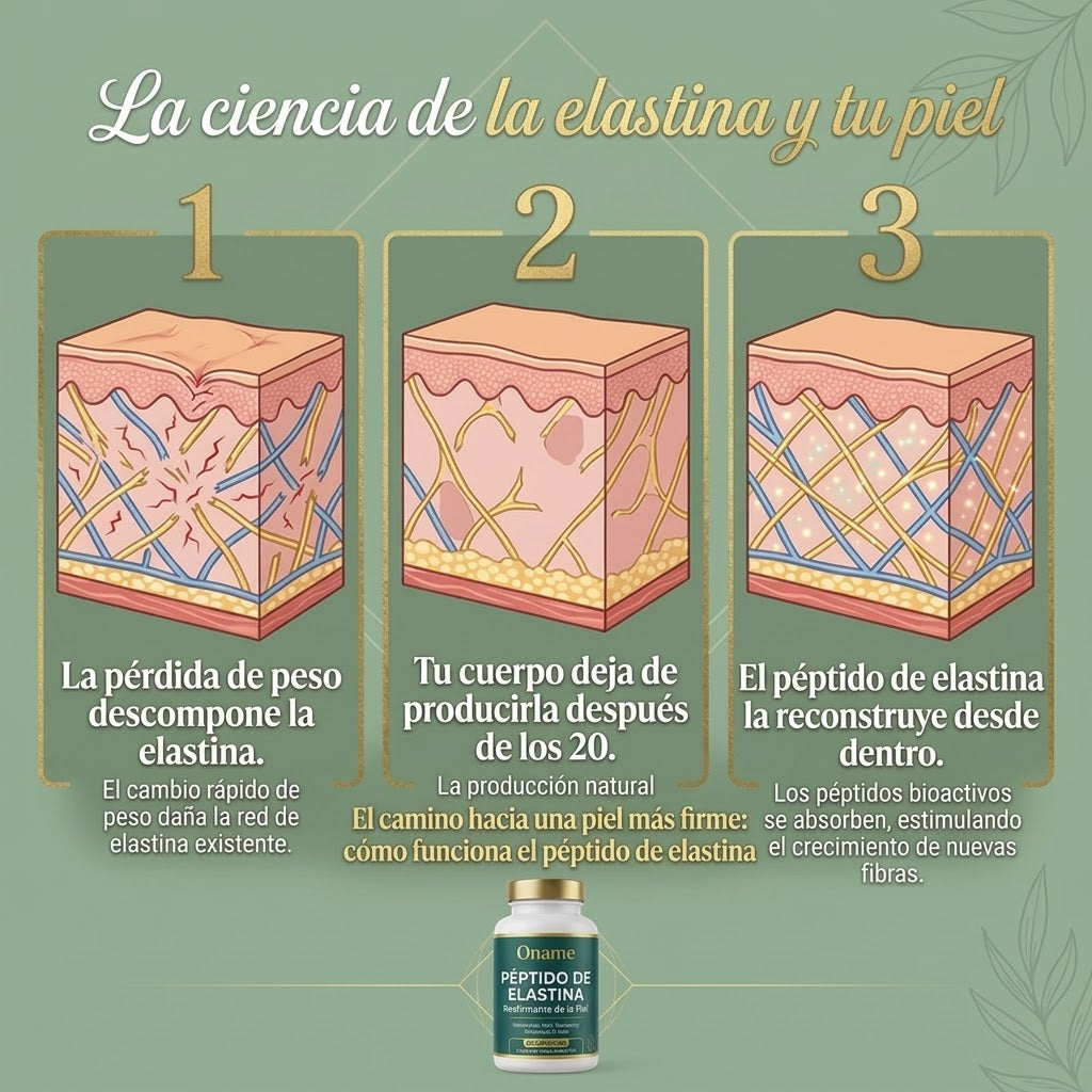 Reafirma la piel flácida de forma natural con péptidos de elastina marina.