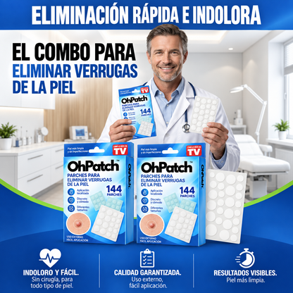 Ohpatch - Parches para eliminar verrugas en la piel