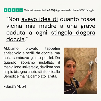 Maniglione di sicurezza per doccia