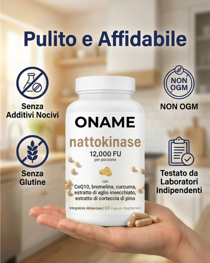 Oname  | Complesso di nattokinasi 12.000 FU - 60 capsule vegetariane