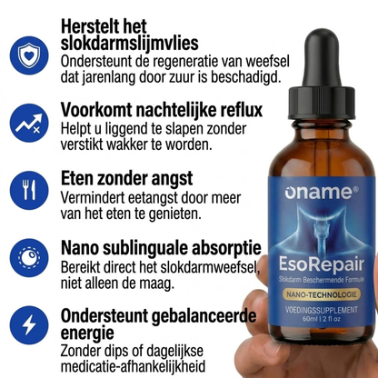 oname EsoRepair™ | Nano-Sublinguale Slokdarmhersteller.
