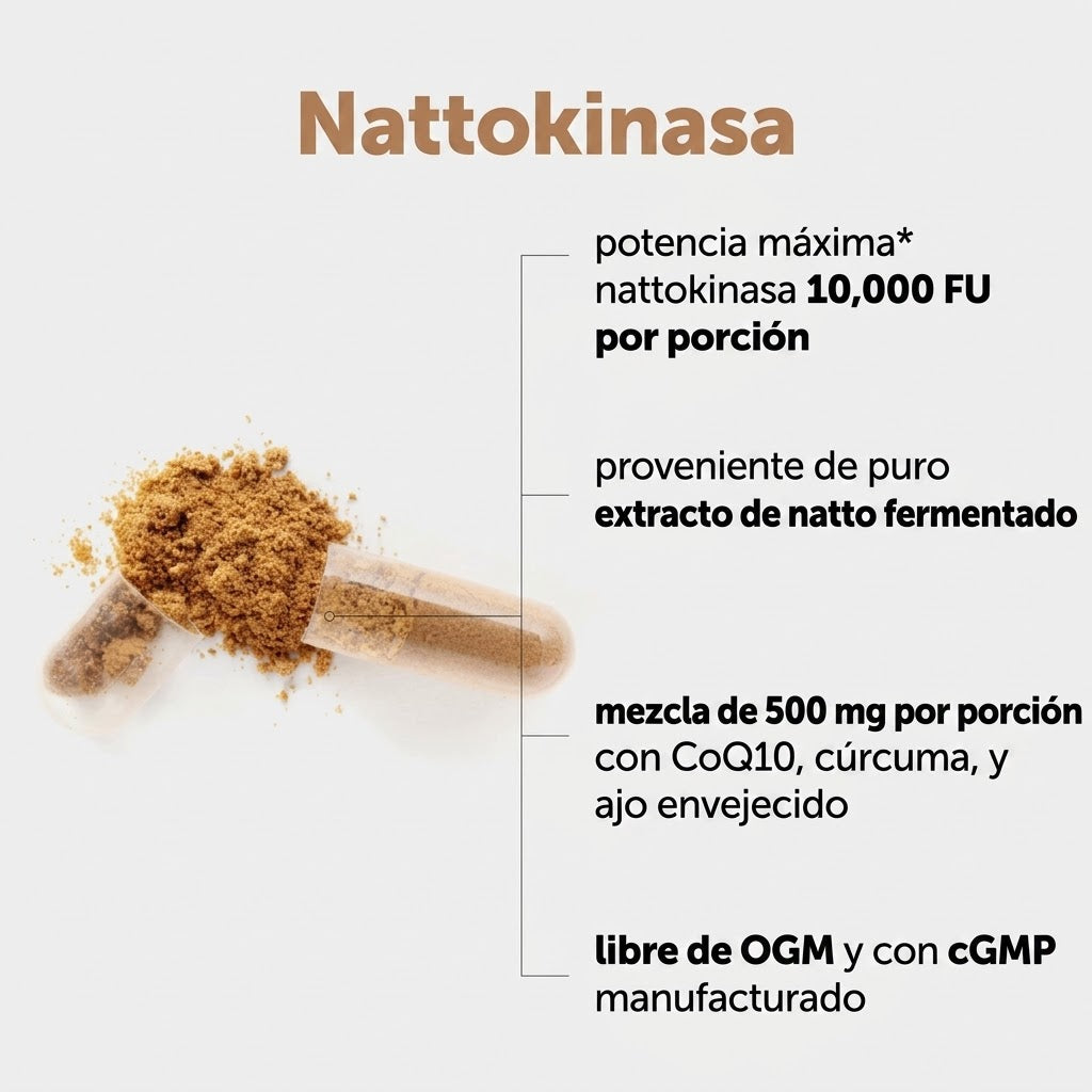 Oname | Complejo de nattokinasa 12 000 FU - 60 cápsulas vegetarianas