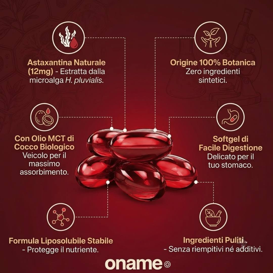 Oname Astaxantina 12mg — Reni sotto controllo? Il primo passo per proteggerli inizia da qui.