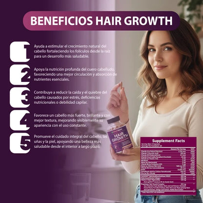 Oname Vitaminas hair growth- para el crecimiento del cabello y prevención de la caída