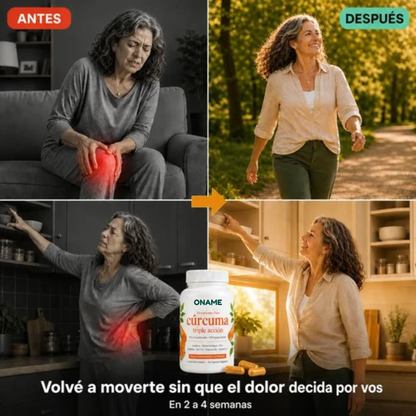 Oname - Cápsulas Premium de Triple Acción Antiinflamatoria
