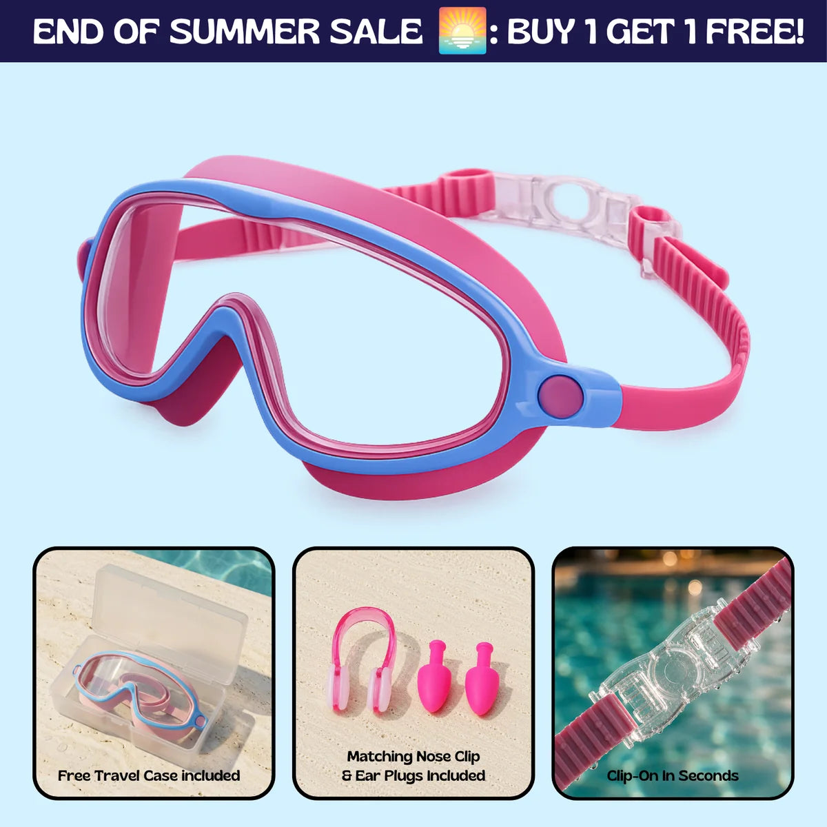 Oname™ Clip-On Swim Goggles