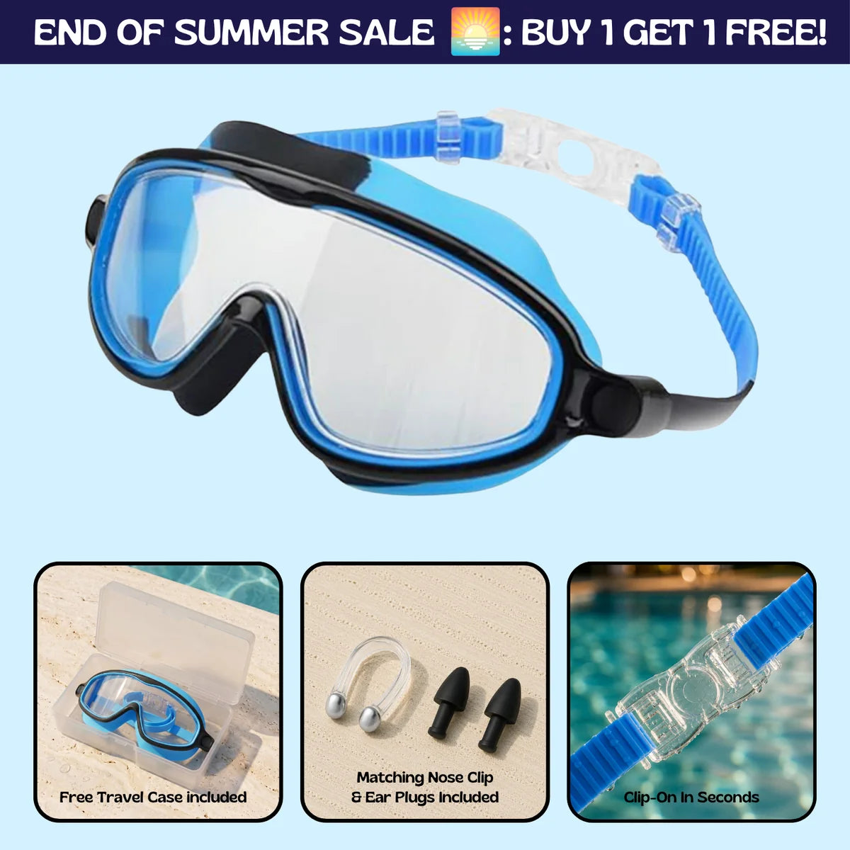 Oname™ Clip-On Swim Goggles