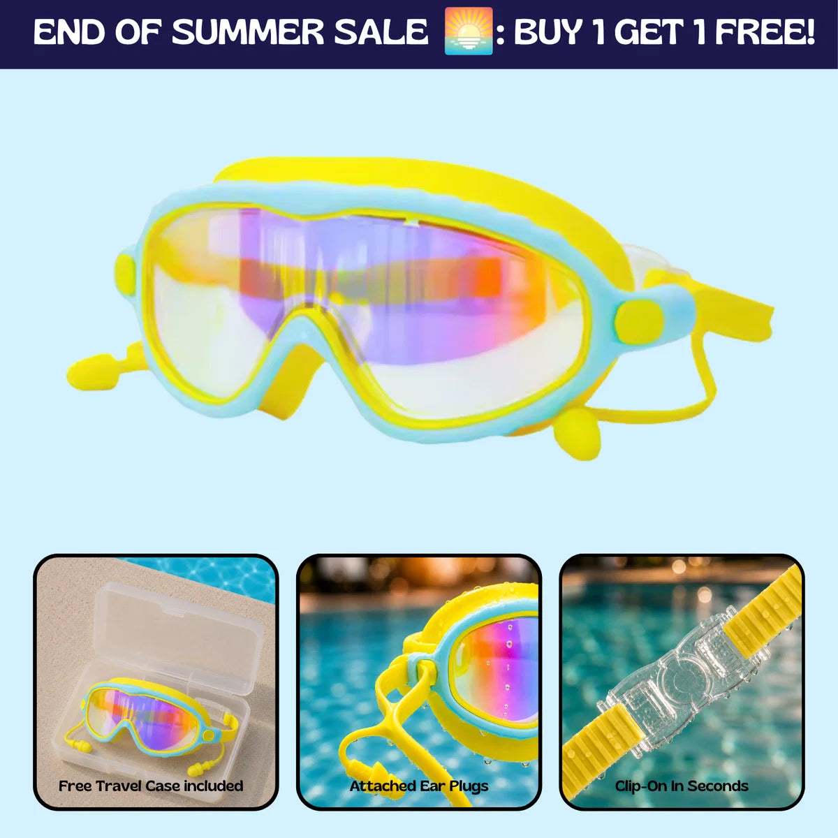 Oname™ Clip-On Swim Goggles