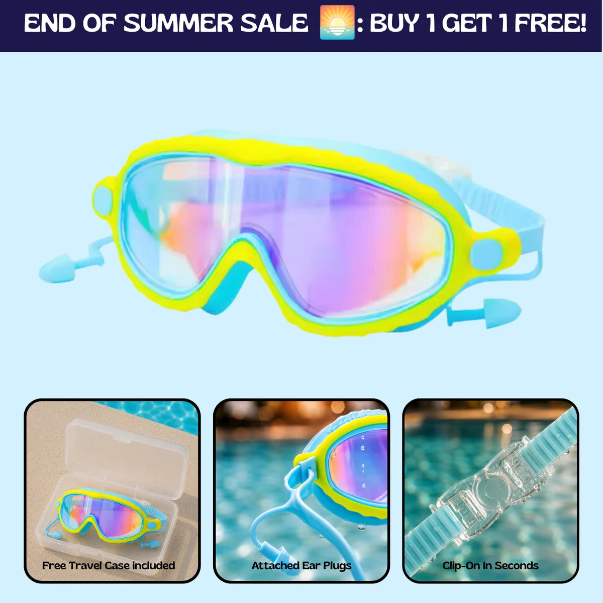 Oname™ Clip-On Swim Goggles