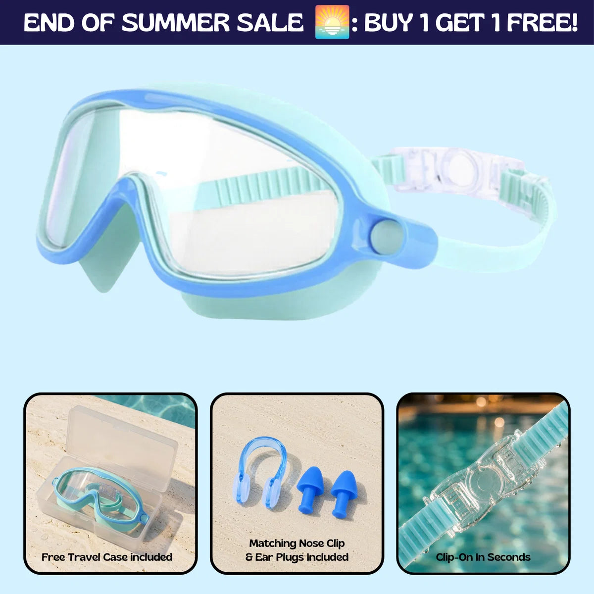 Oname™ Clip-On Swim Goggles