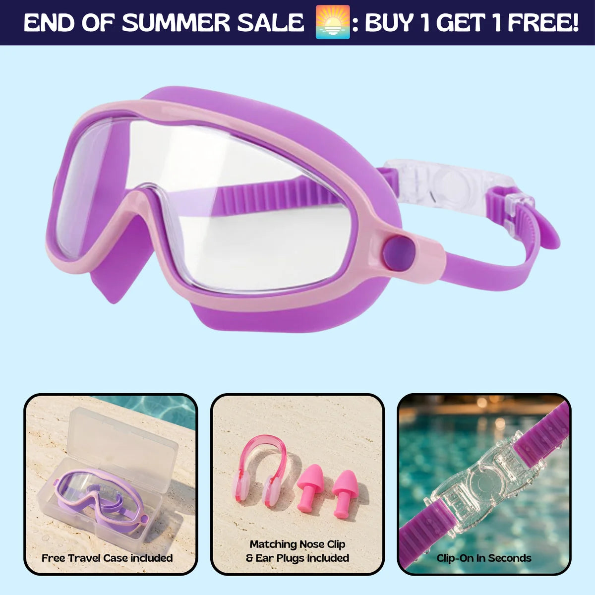 Oname™ Clip-On Swim Goggles