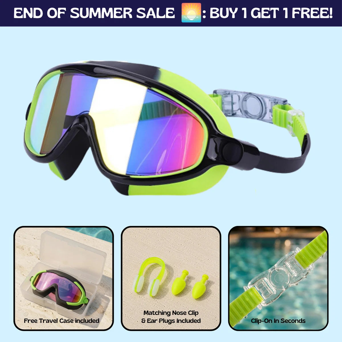 Oname™ Clip-On Swim Goggles