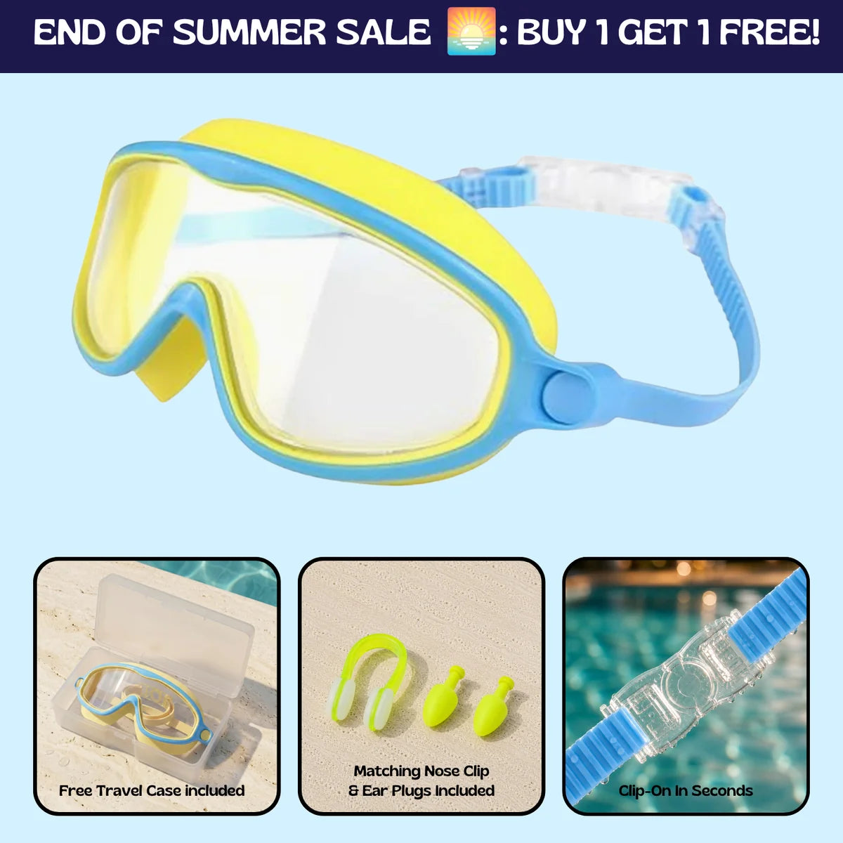 Oname™ Clip-On Swim Goggles