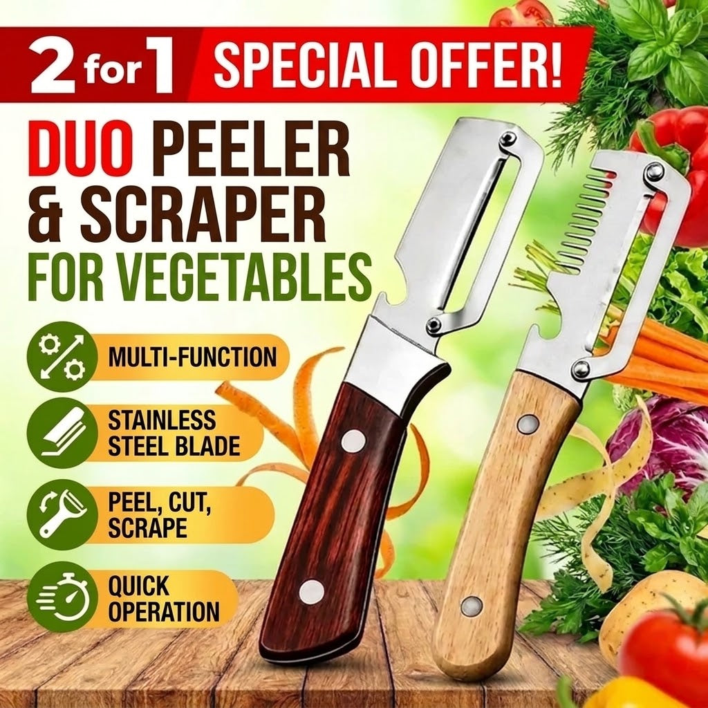 2-in-1 Vegetable Peeler and Scraper