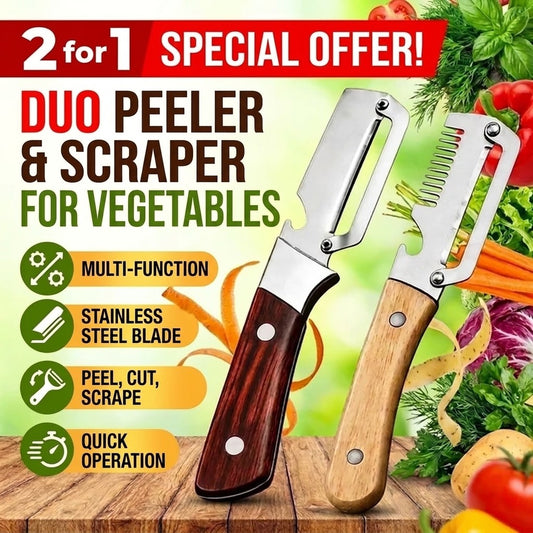 2-in-1 Vegetable Peeler and Scraper