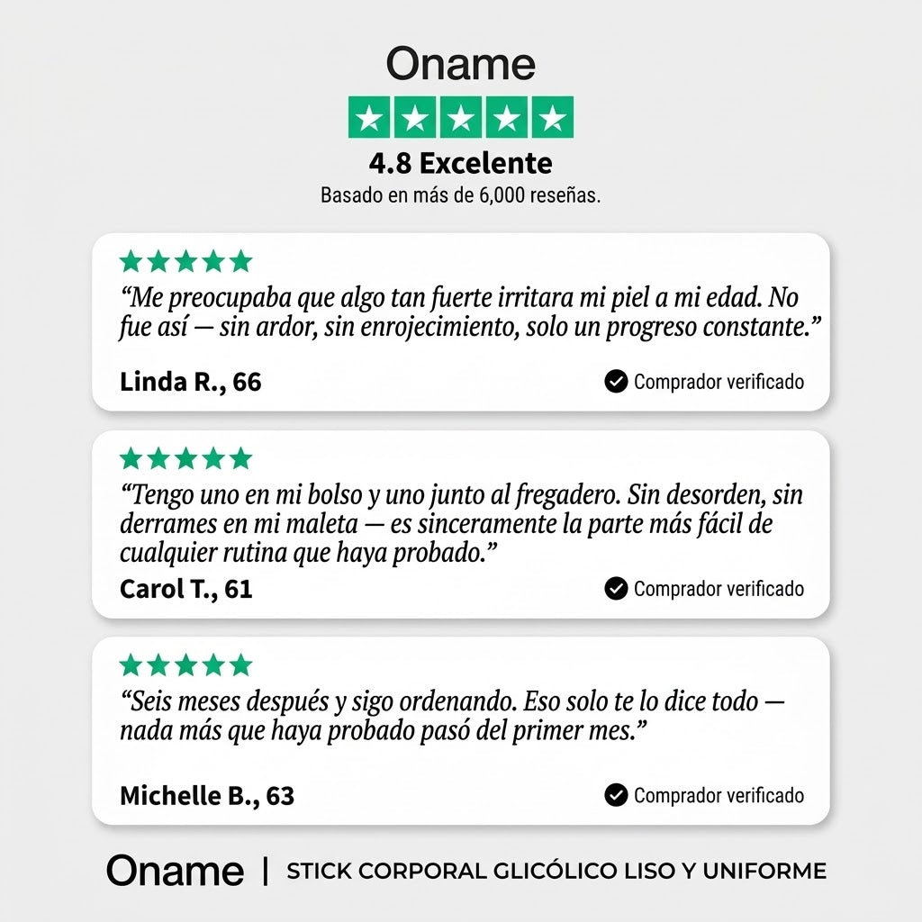 Oname | Barra corporal de ácido glicólico suave y uniforme