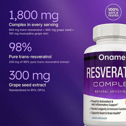 Resveratrol Complex 1800mg Capsules