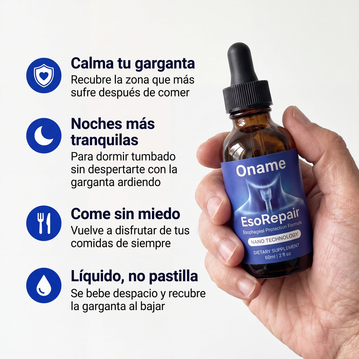 Oname EsoRepair™ | Fórmula nano-líquida que repara el tejido esofágico