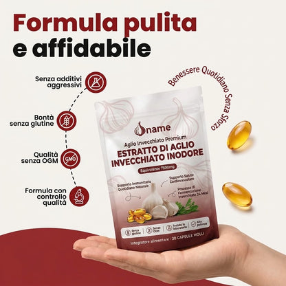 Oname Aglio invecchiato 24 mesi: abbassa e stabilizza la pressione sanguigna in modo naturale.