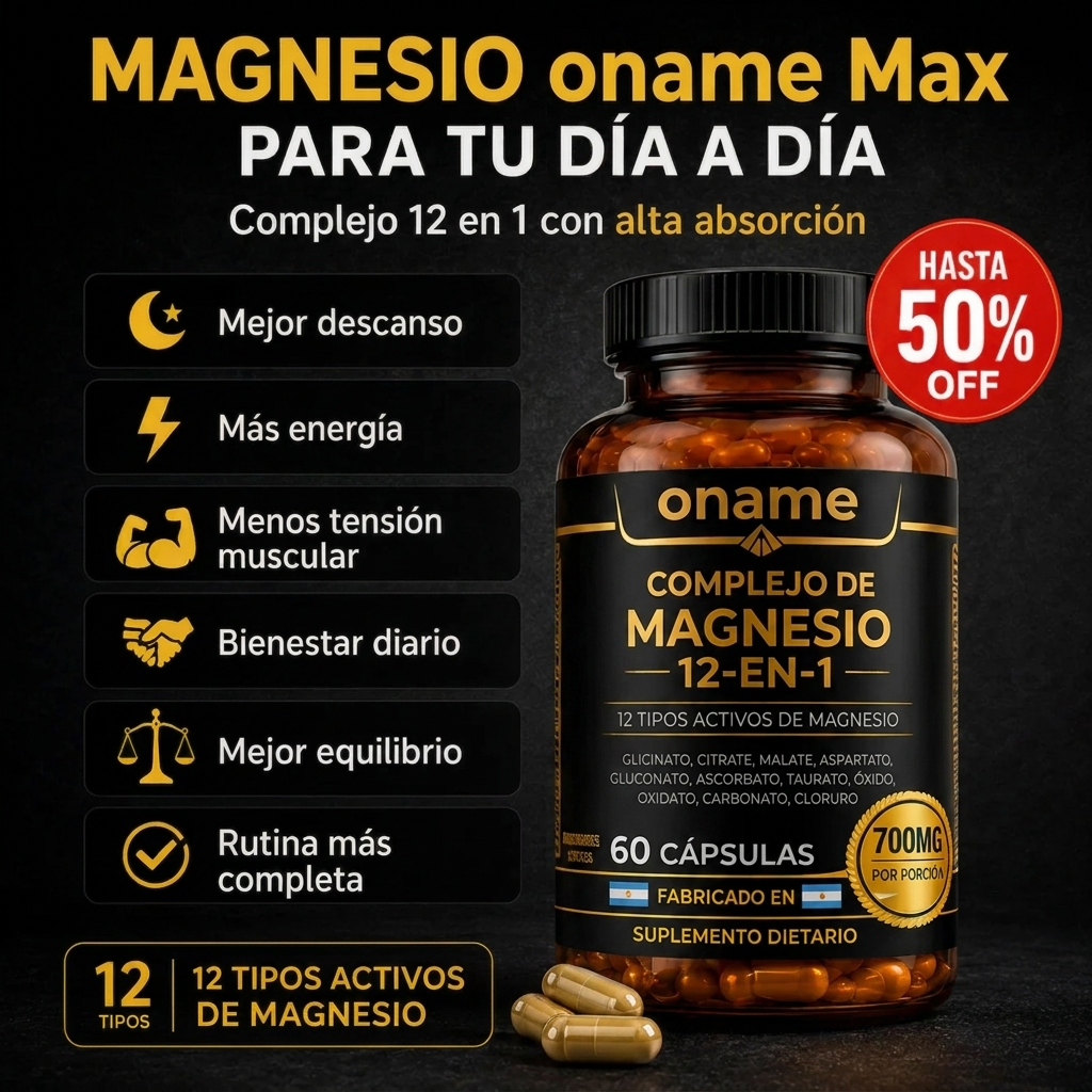 Oname Max | Complejo de Magnesio 12 en 1