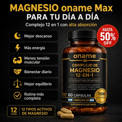 Oname Max | Complejo de Magnesio 12 en 1