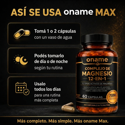 Oname Max | Complejo de Magnesio 12 en 1
