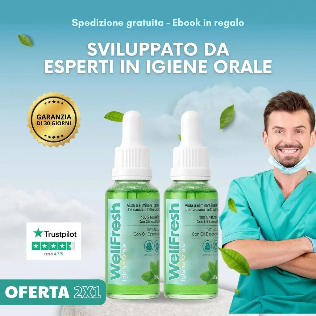 Well Fresh™ | Gocce naturali contro l'alito cattivo + Ebook 🎁