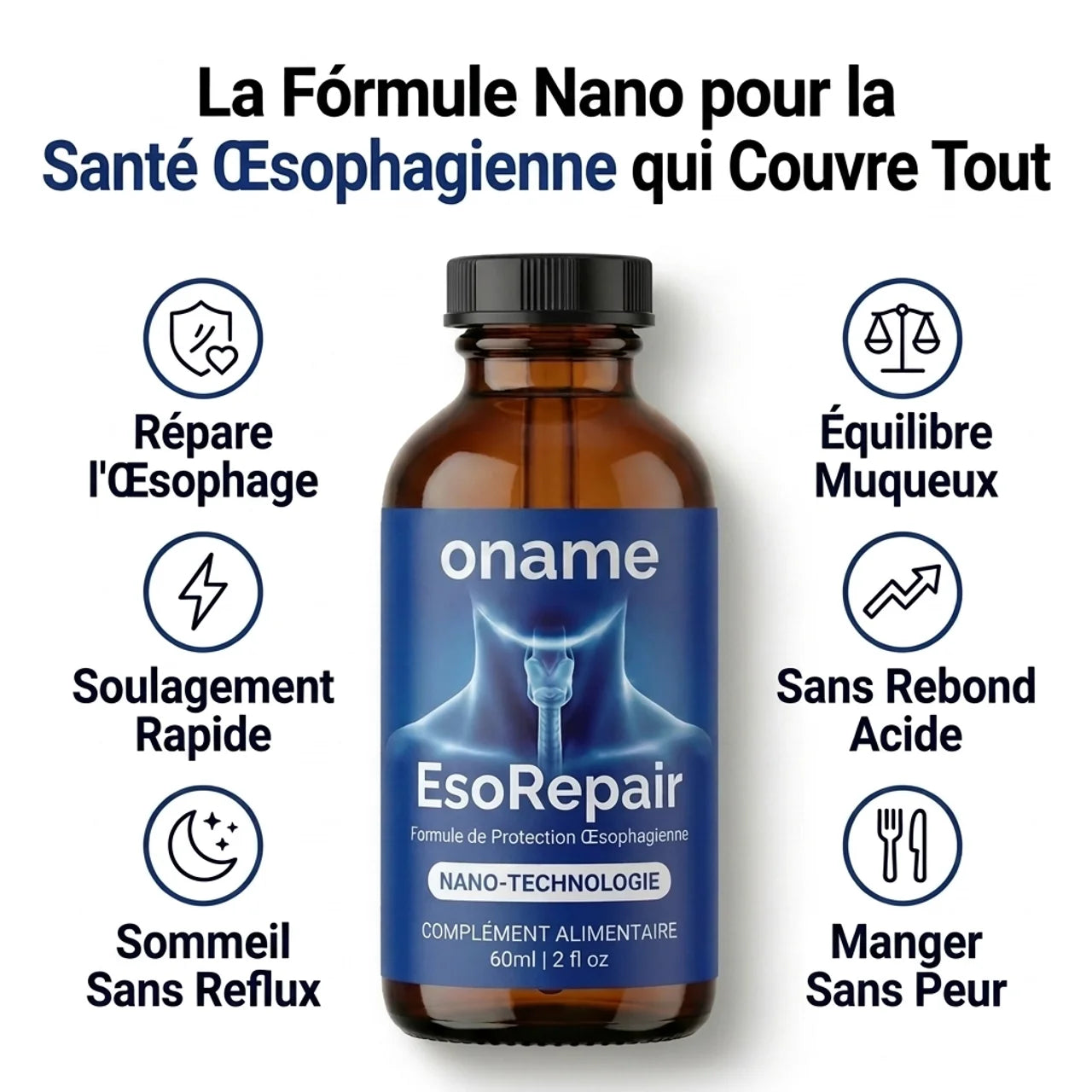 Oname EsoRepair™ | Réparateur œsophagien nano-sublingual