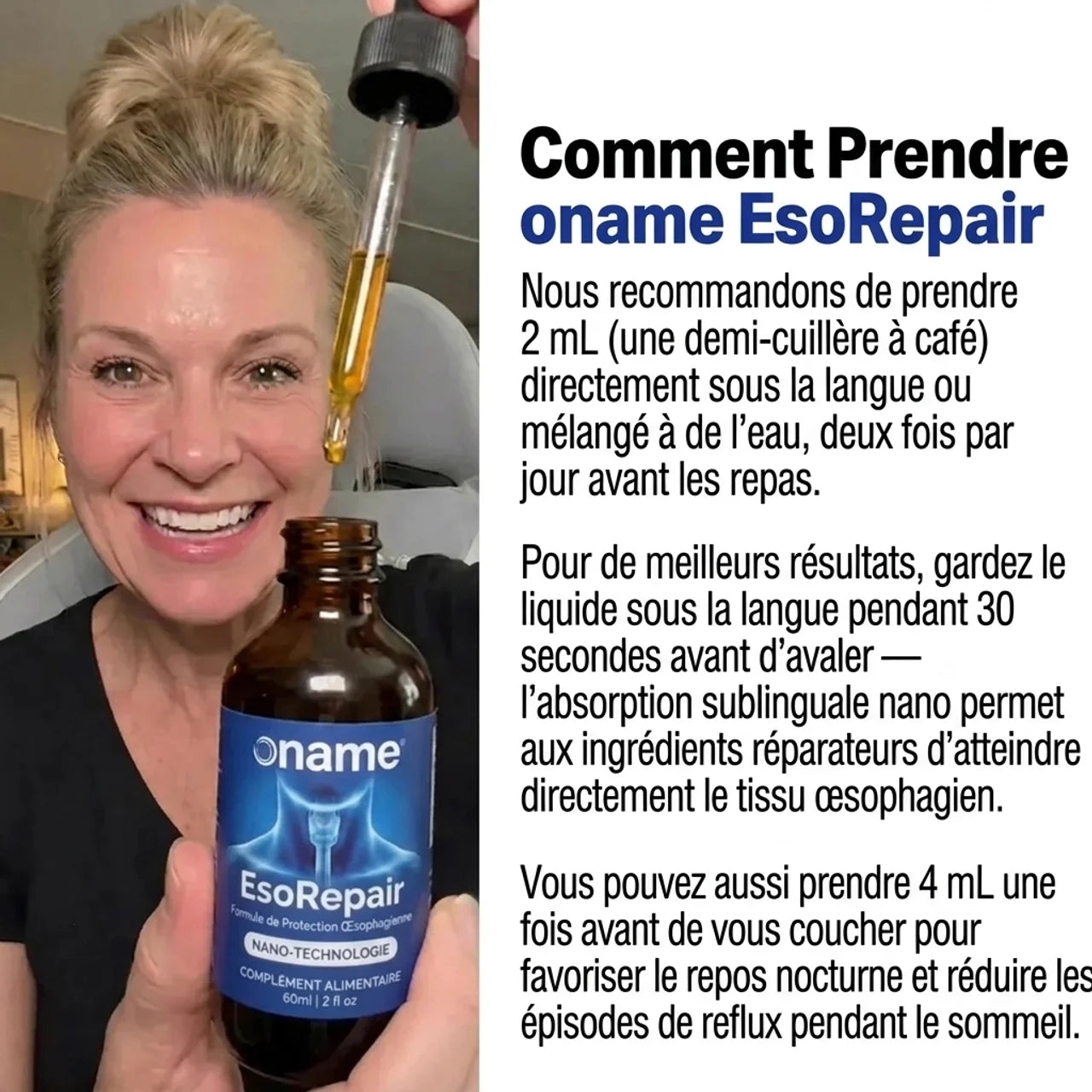 Oname EsoRepair™ | Réparateur œsophagien nano-sublingual