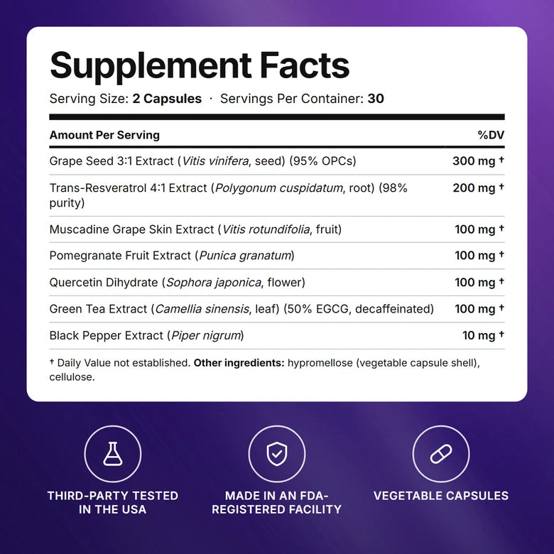 Resveratrol Complex 1800mg Capsules