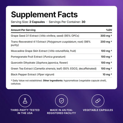 Resveratrol Complex 1800mg Capsules