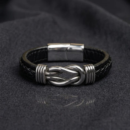A Mi Nieto | Siempre Unidos | Pulsera de Cuero