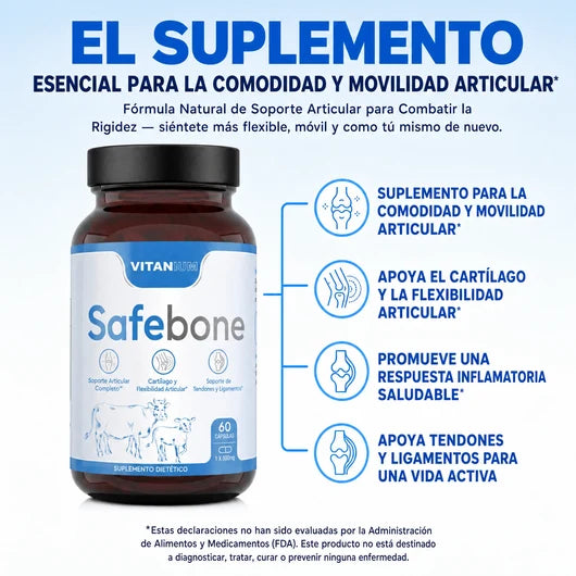 Safebone® — Alivia de forma natural la inflamación de articulaciones para recuperar movimiento cómodo y sin dolor