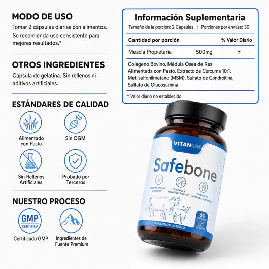 Safebone® — Alivia de forma natural la inflamación de articulaciones para recuperar movimiento cómodo y sin dolor