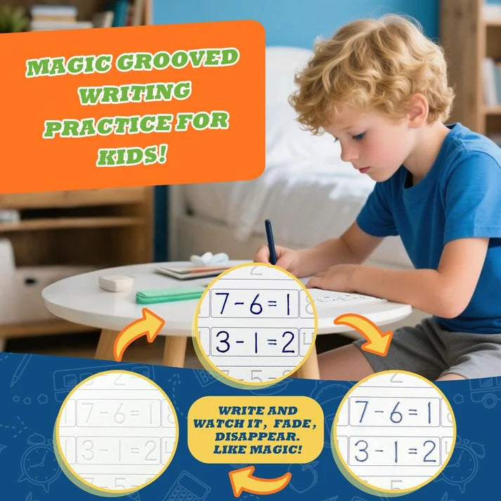 Oname Reusable Grooved Handwriting Workbook for Kids